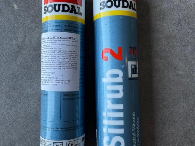 Silikonas SOUDAL Silirub 2, 300ml